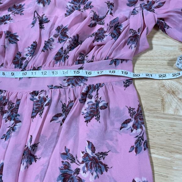CINQ À SEPT NWT Corrine Tiered Minidress Size 6 Smocked Floral Ruffle Pink - Picture 10 of 13